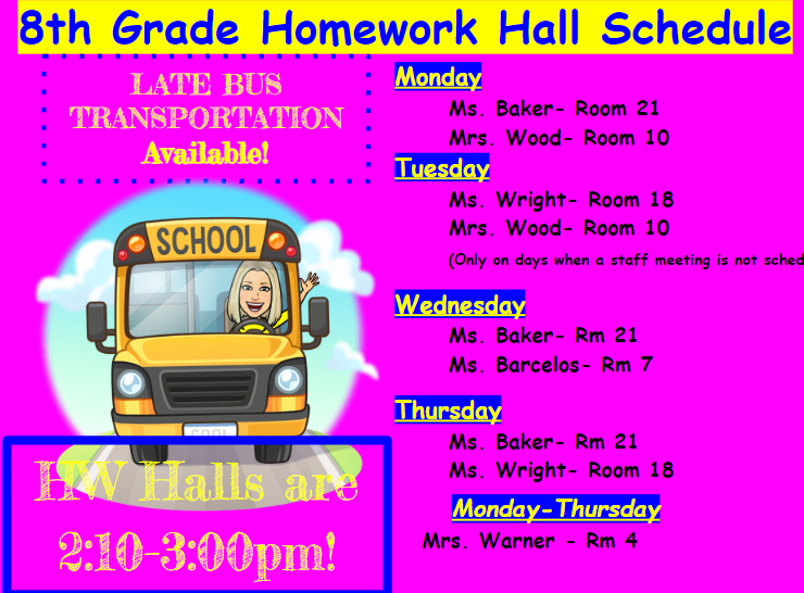 7th Grade Homework Hall Times