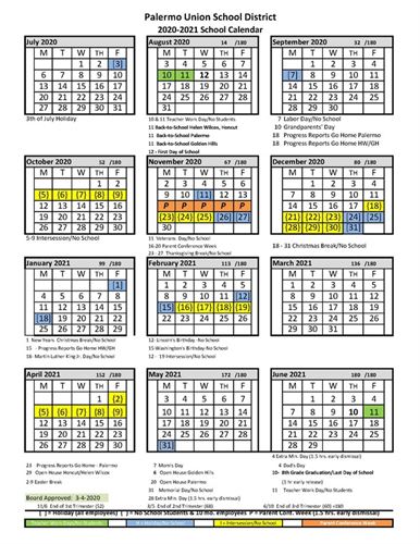 Palermo Middle School - District Calendar